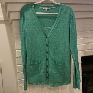 Cabi Green Tank Top & Cardigan Set